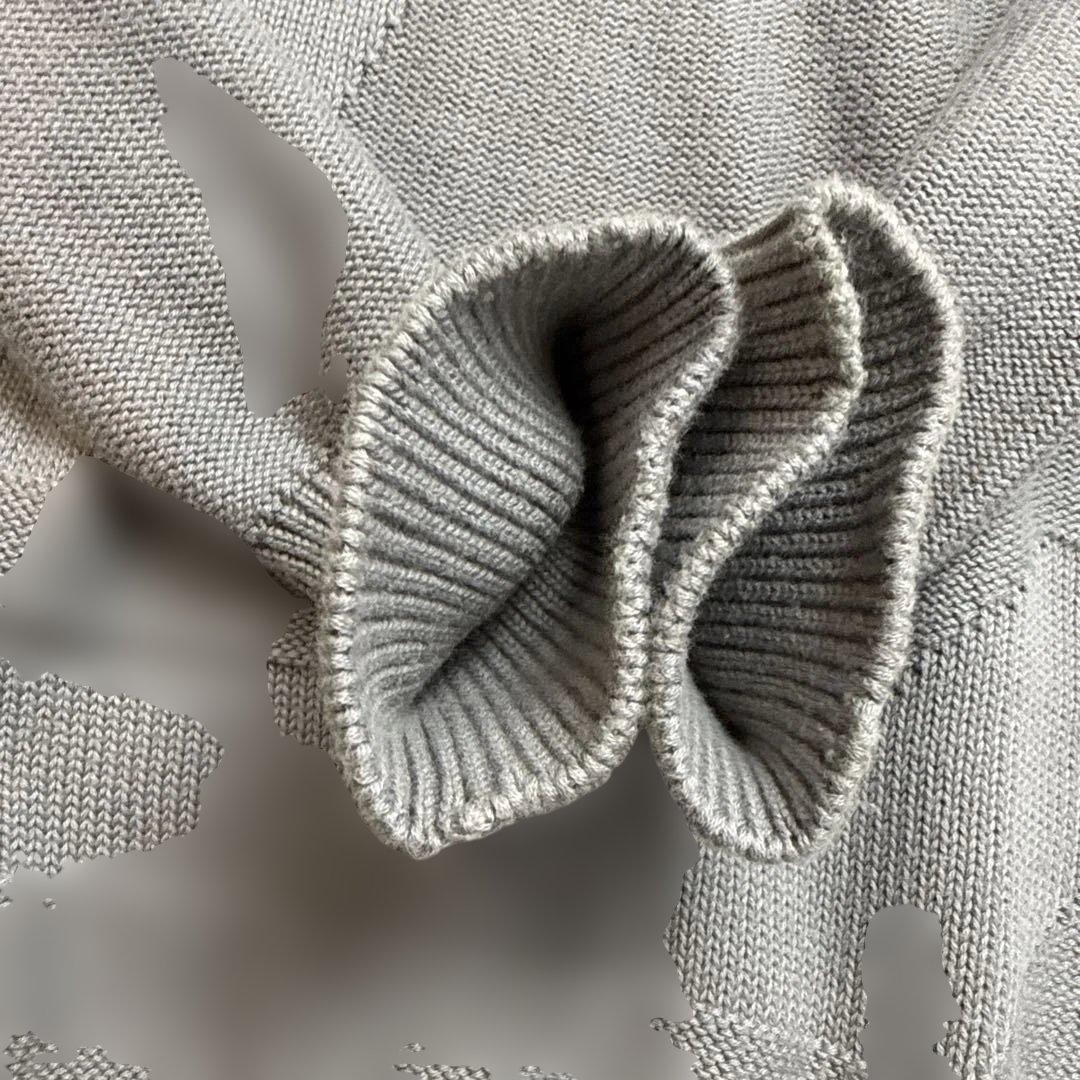 ルイヴィトン　LVロゴニット　グレー　Mサイズ相当