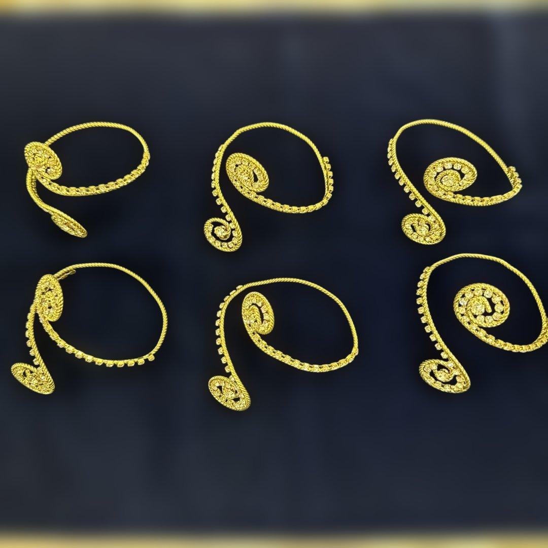 金色のスワールデザイン　腕輪　6個セット