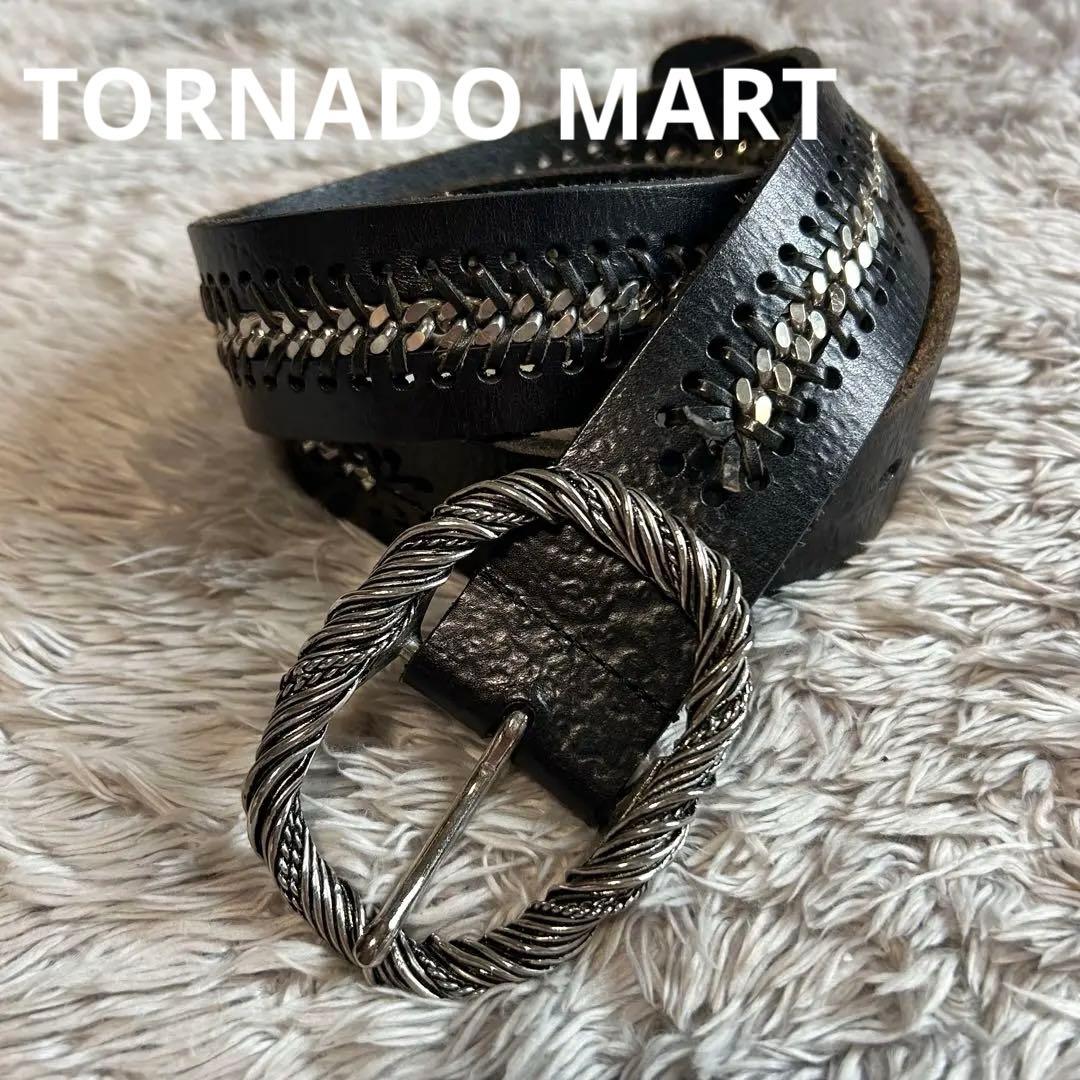 トルネードマート スタッズベルト パイソン 黒 Mサイズ Y2K