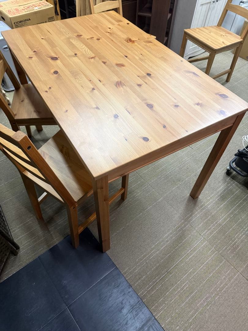 【洗浄消毒作業済】IKEA ダイニングテーブル&チェア4脚　ヨックモック