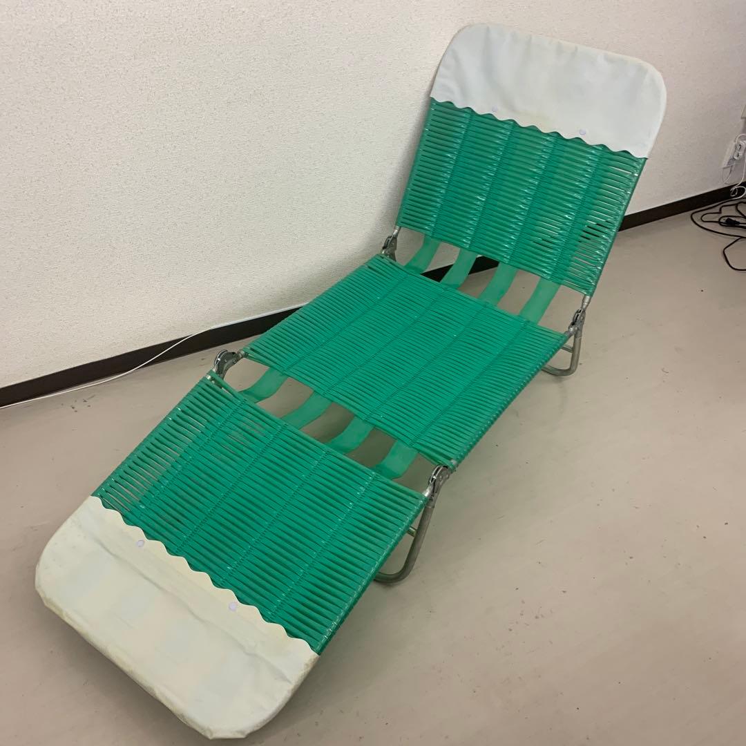 サマーベッド 昭和レトロ ビーチベッド ビーチチェア ボンボンベッド