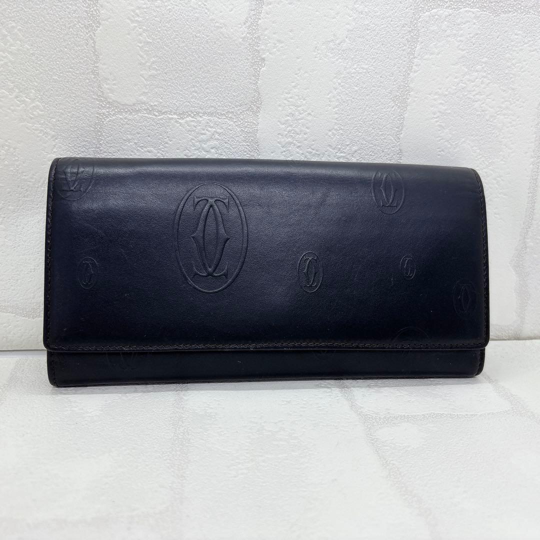 箱付✨ Cartier カルティエ 長財布 ハッピーバースデー 美品 型押し 黒