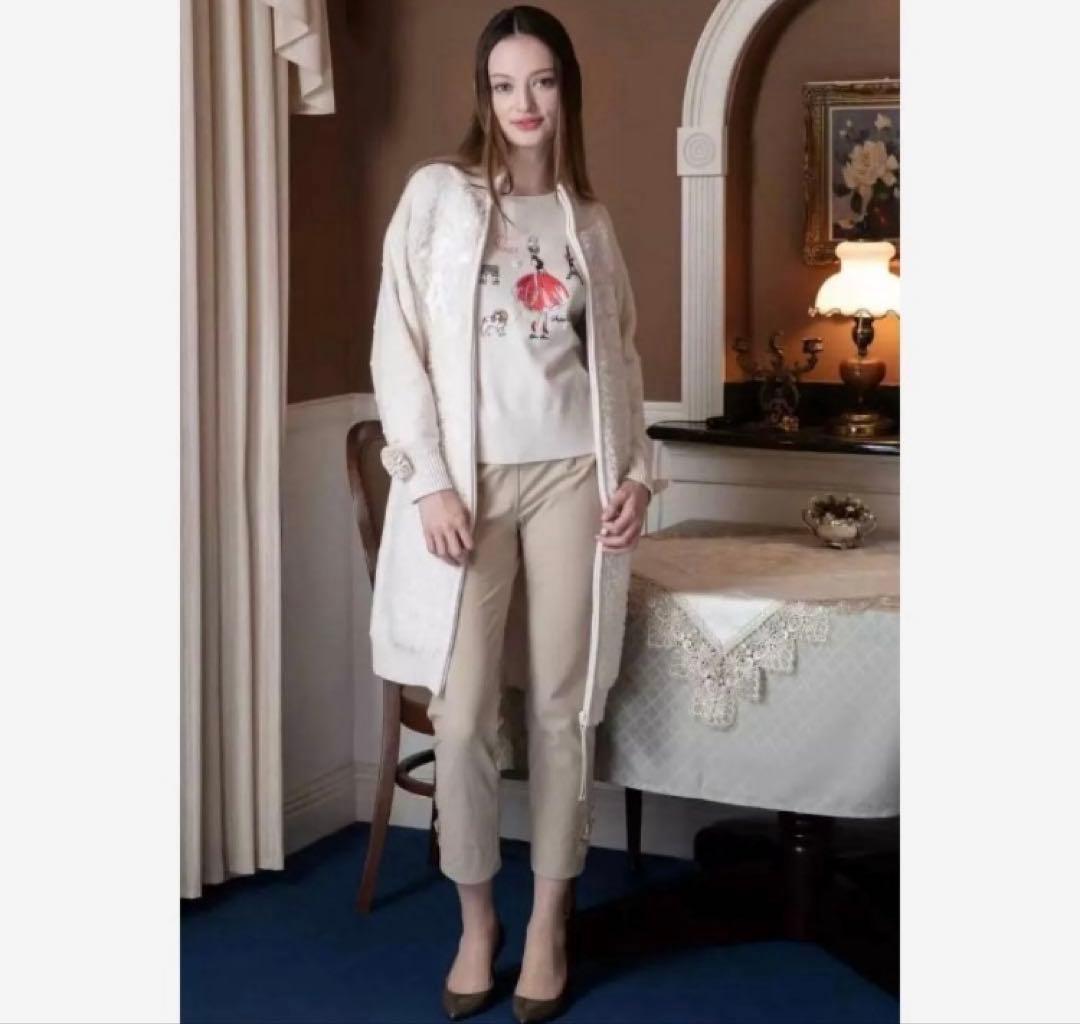 スパンコールボアニット×ボッブル編ニットジャケット スパンコールボア