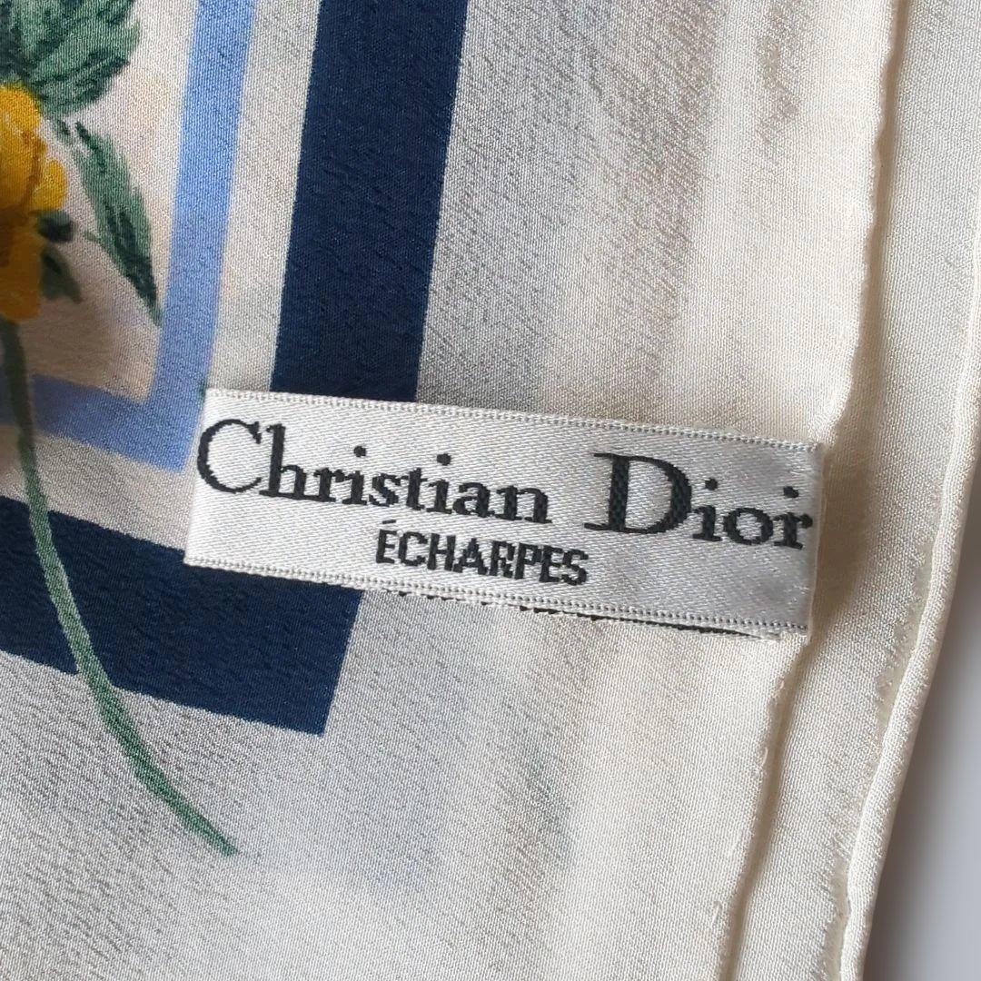Christian Dior フラワープリント スカーフ