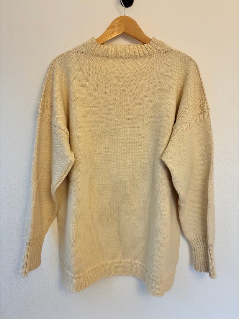 ルトリコチュール ガンジーセーター 50 生成り　オーバーサイズ　ユニセックス