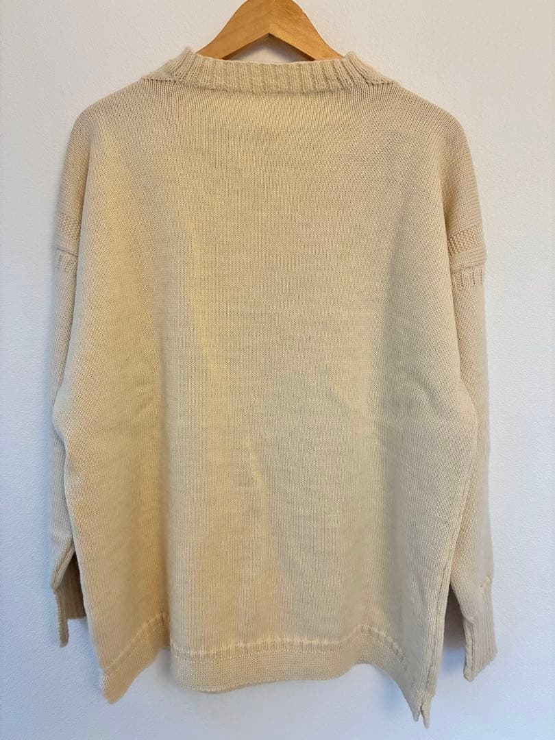 ルトリコチュール ガンジーセーター 50 生成り　オーバーサイズ　ユニセックス