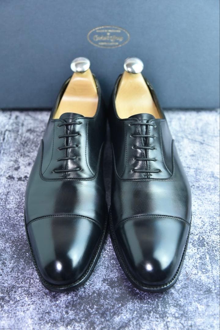 クロケット&ジョーンズ　ブルトン　5.5D　黒　349ラスト　ハンドグレード