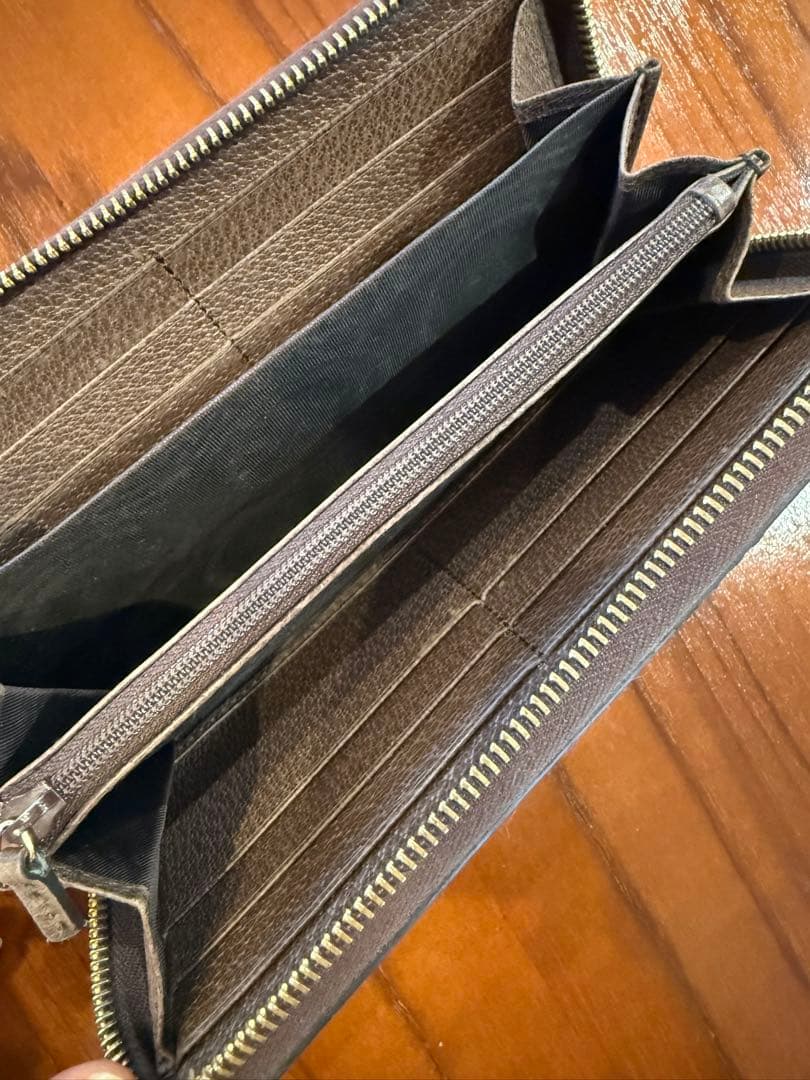 GUCCI 長財布　GG ジップアラウンドウォレット　オフィディア　箱付き　美品