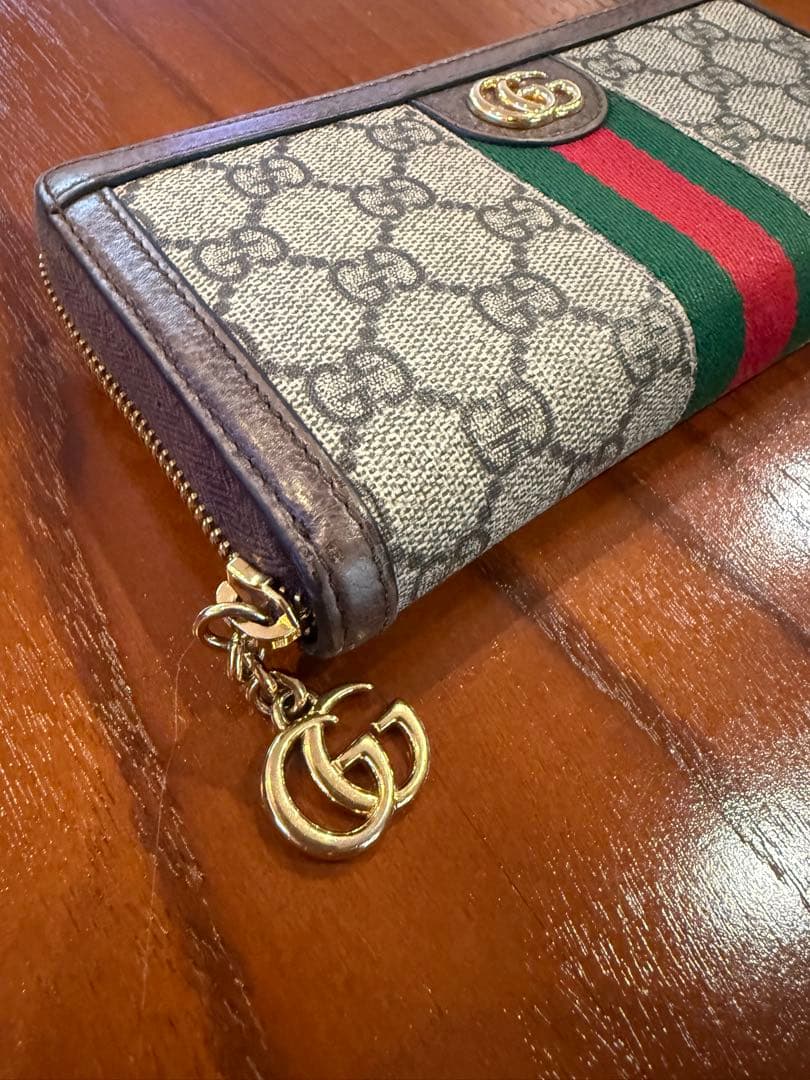 GUCCI 長財布　GG ジップアラウンドウォレット　オフィディア　箱付き　美品