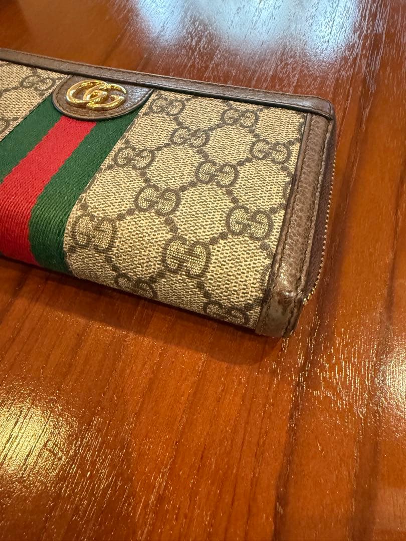 GUCCI 長財布　GG ジップアラウンドウォレット　オフィディア　箱付き　美品