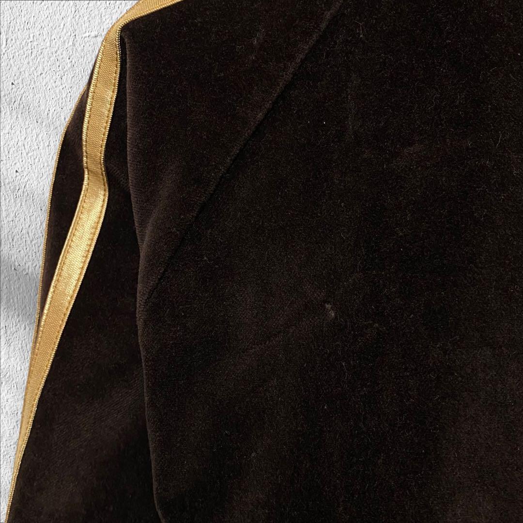 adidas トラックジャケット ブラウン ゴールド XS アディダス 茶