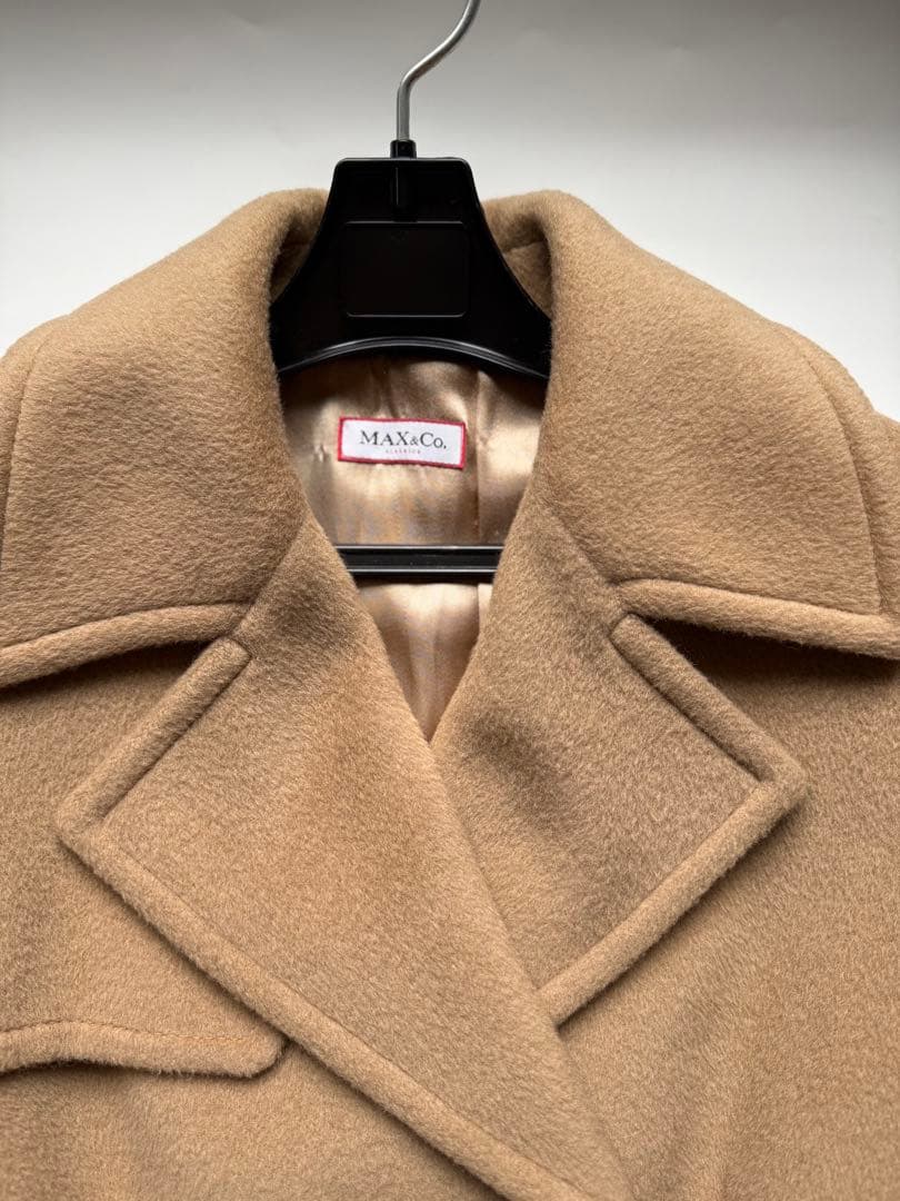 【美品】マックスマーラ Max&co 上品 高級 ベルテッドロングコート 40