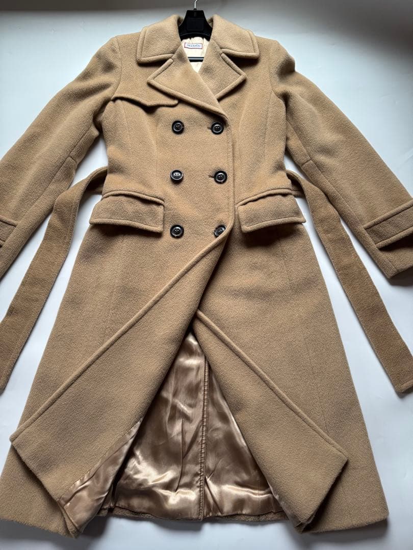 【美品】マックスマーラ Max&co 上品 高級 ベルテッドロングコート 40