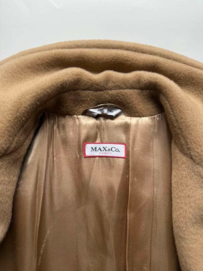 【美品】マックスマーラ Max&co 上品 高級 ベルテッドロングコート 40