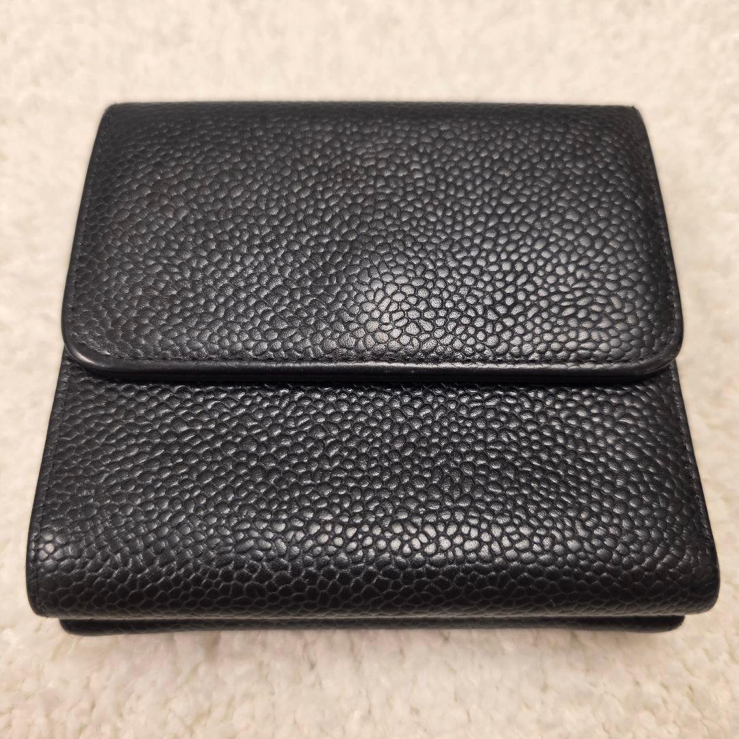 【CHANEL】二つ折り財布✨️キャビアスキン