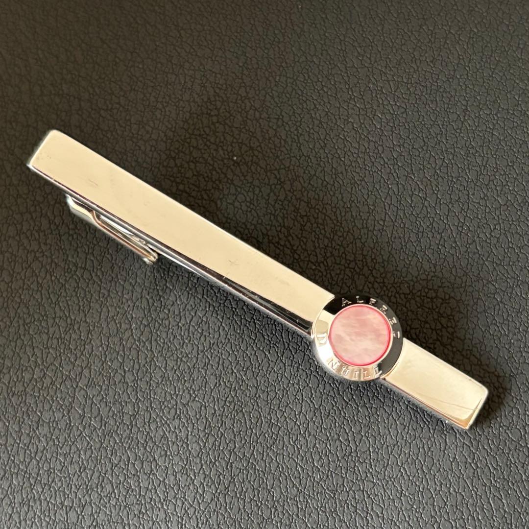 良品】【ダンヒル】ネクタイピン ピンクシェル シルバー925 結婚式