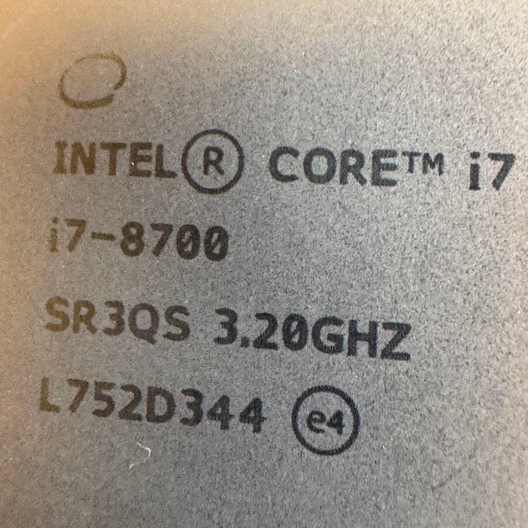 CPU Intel Core i7-8700 CPU 3.20GHz