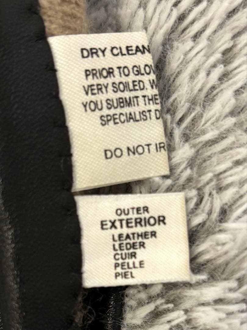 DENTS 黒 レザーグローブ 手袋 カシミヤライニング