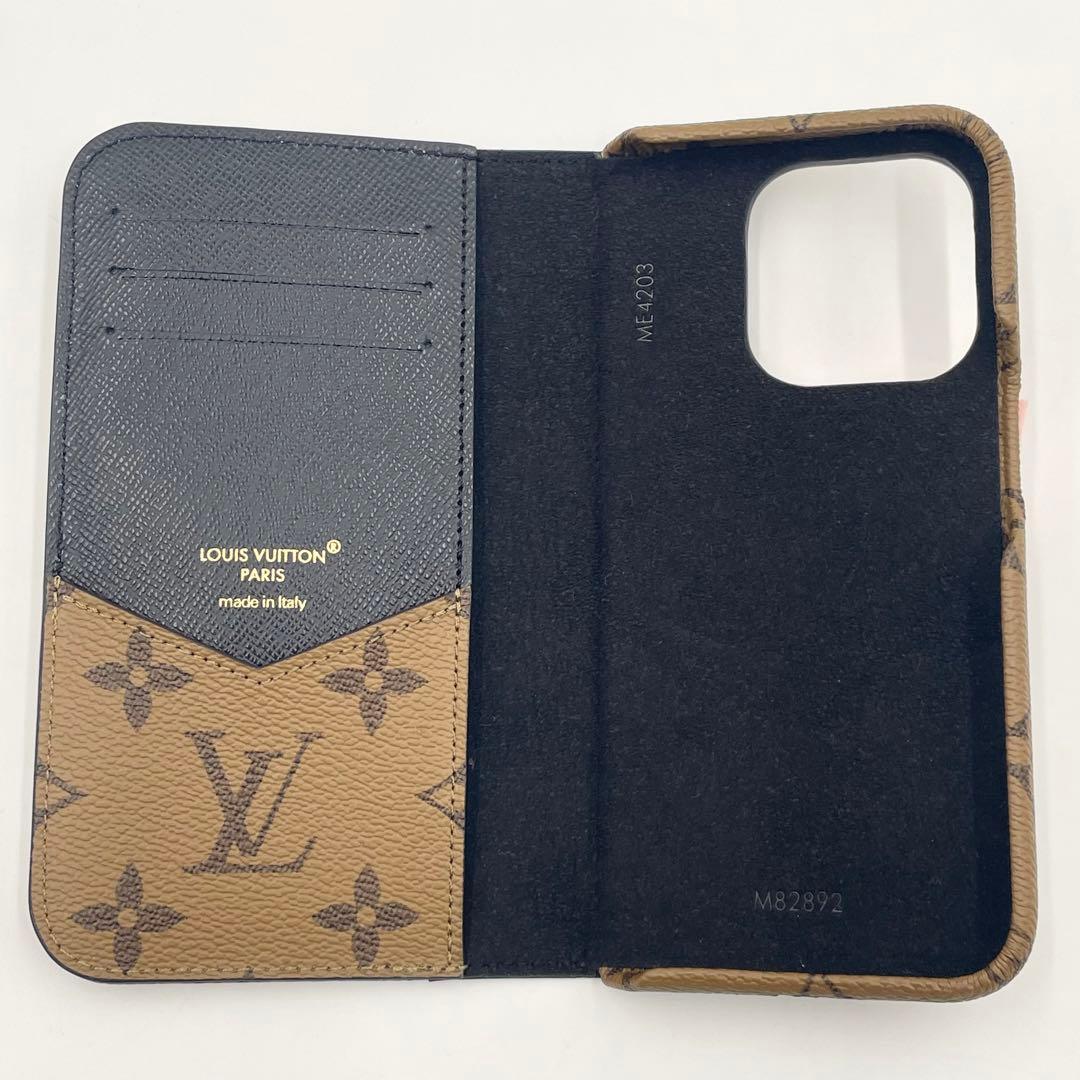 定価9万・美品ルイヴィトン モノグラムリバース フォリオ iPhone15Pro