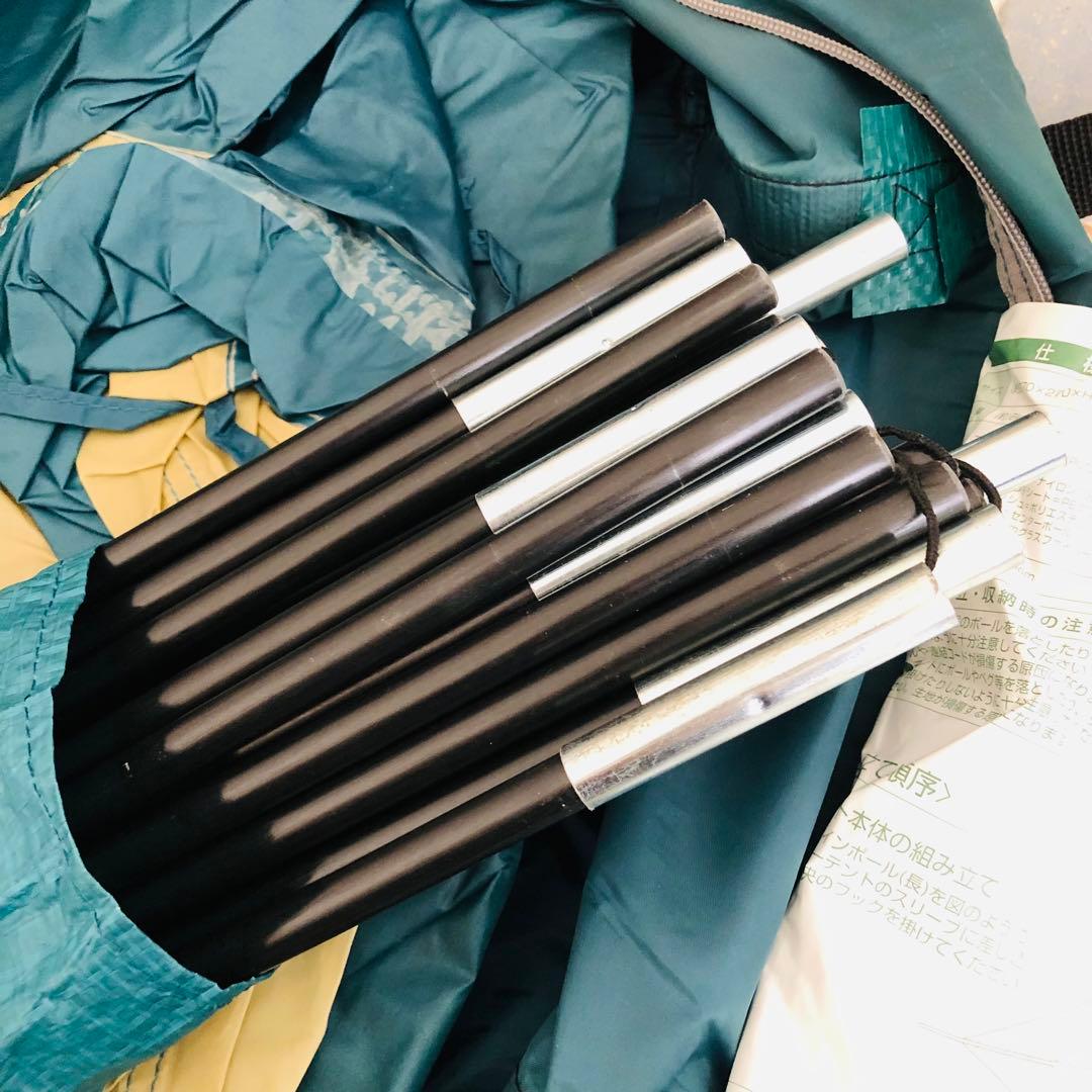 CAPTAIN STAG テント一式 収納バッグ付き ダークグリーン 5〜6人用