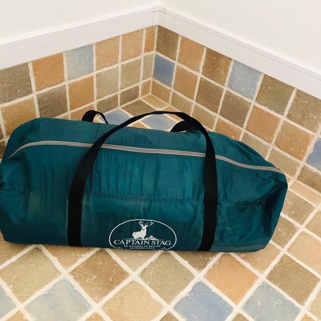 CAPTAIN STAG テント一式 収納バッグ付き ダークグリーン 5〜6人用