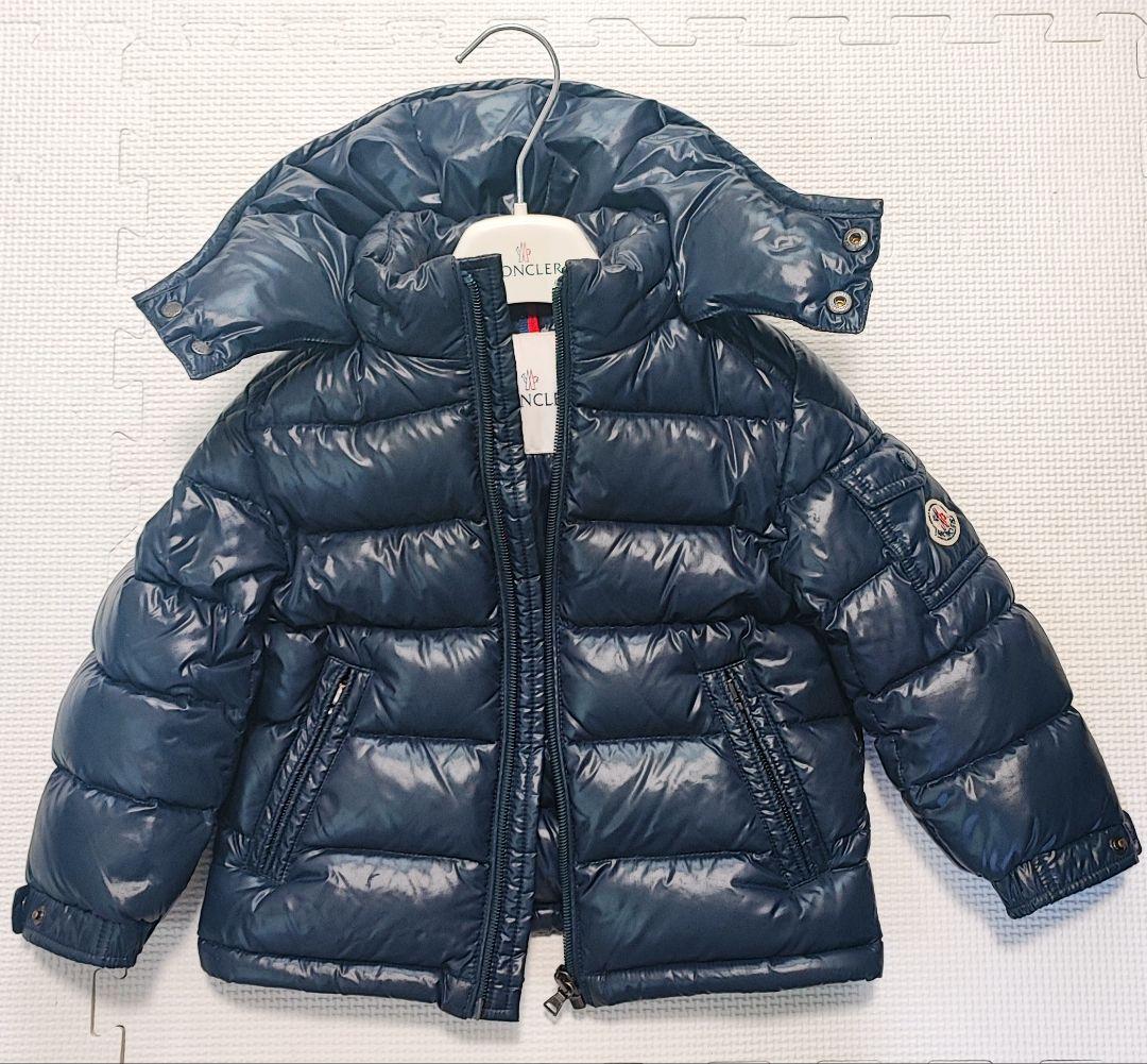 キッズ MONCLER モンクレール ダウンジャケット 紺 ネイビー 2A - メルカリ