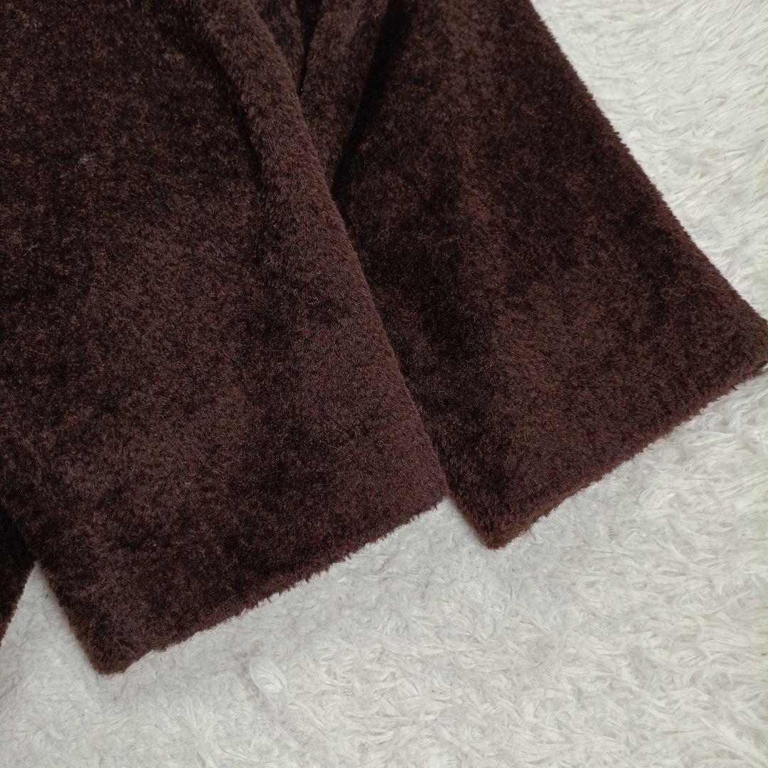 MaxMara　最高級 白タグ　アルパカシャギーコート　スタンドカラー　40