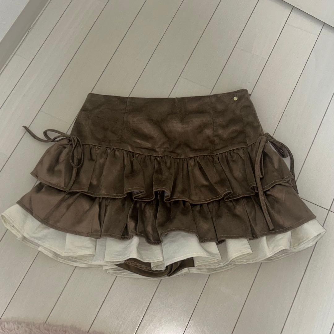 Mel gather skirt brown andmary - メルカリ