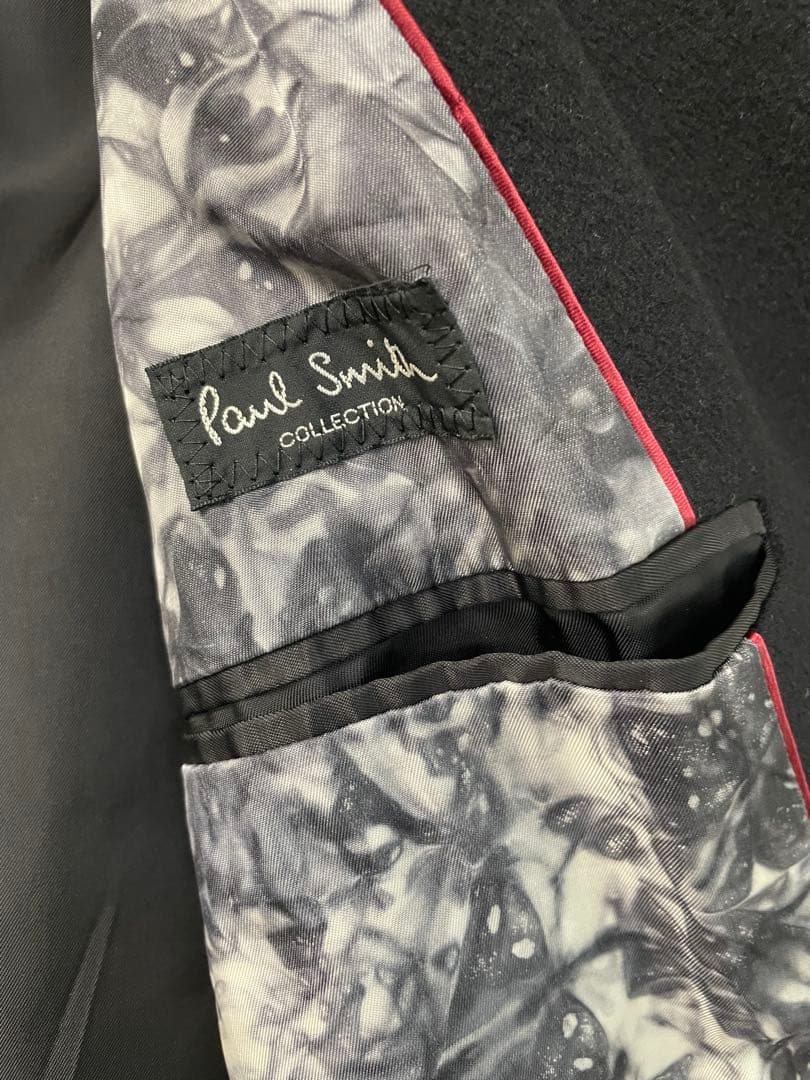 Paul Smith ブラック ステンカラーコート XL