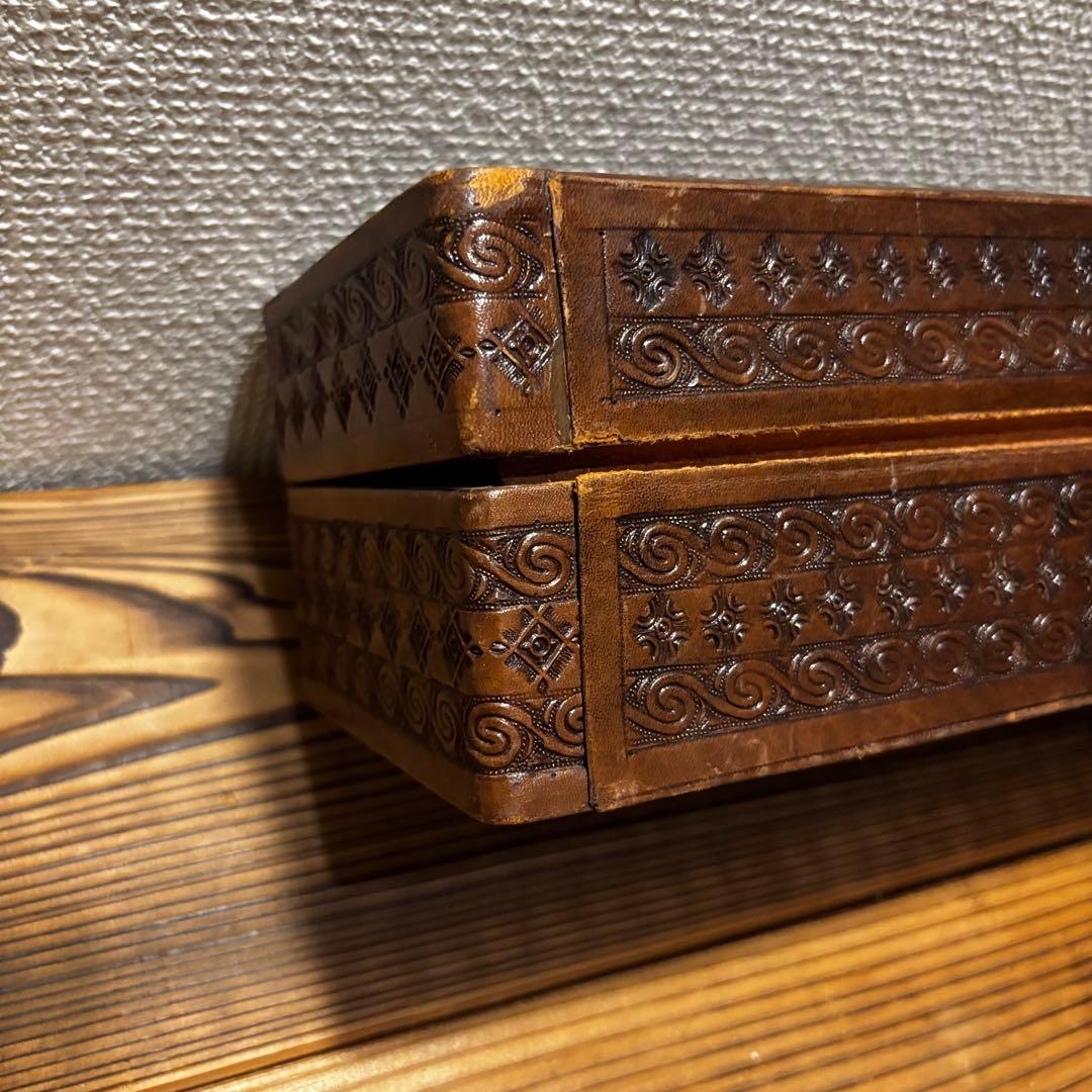 アンティーク カジノセット レザーボックスセット ドミノ・トランプ