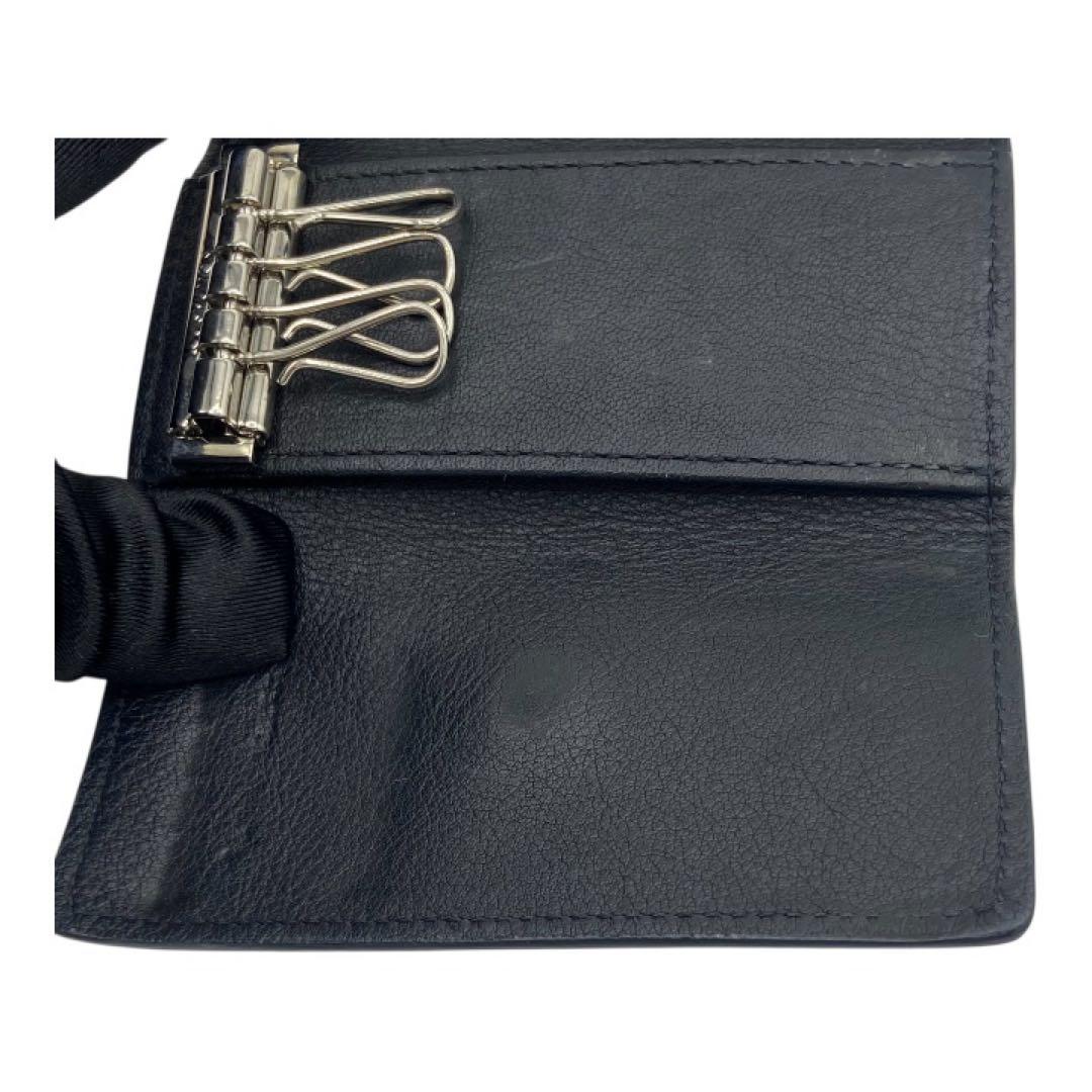 LOUIS VUITTON キーケース モノグラム パンチング ブラック