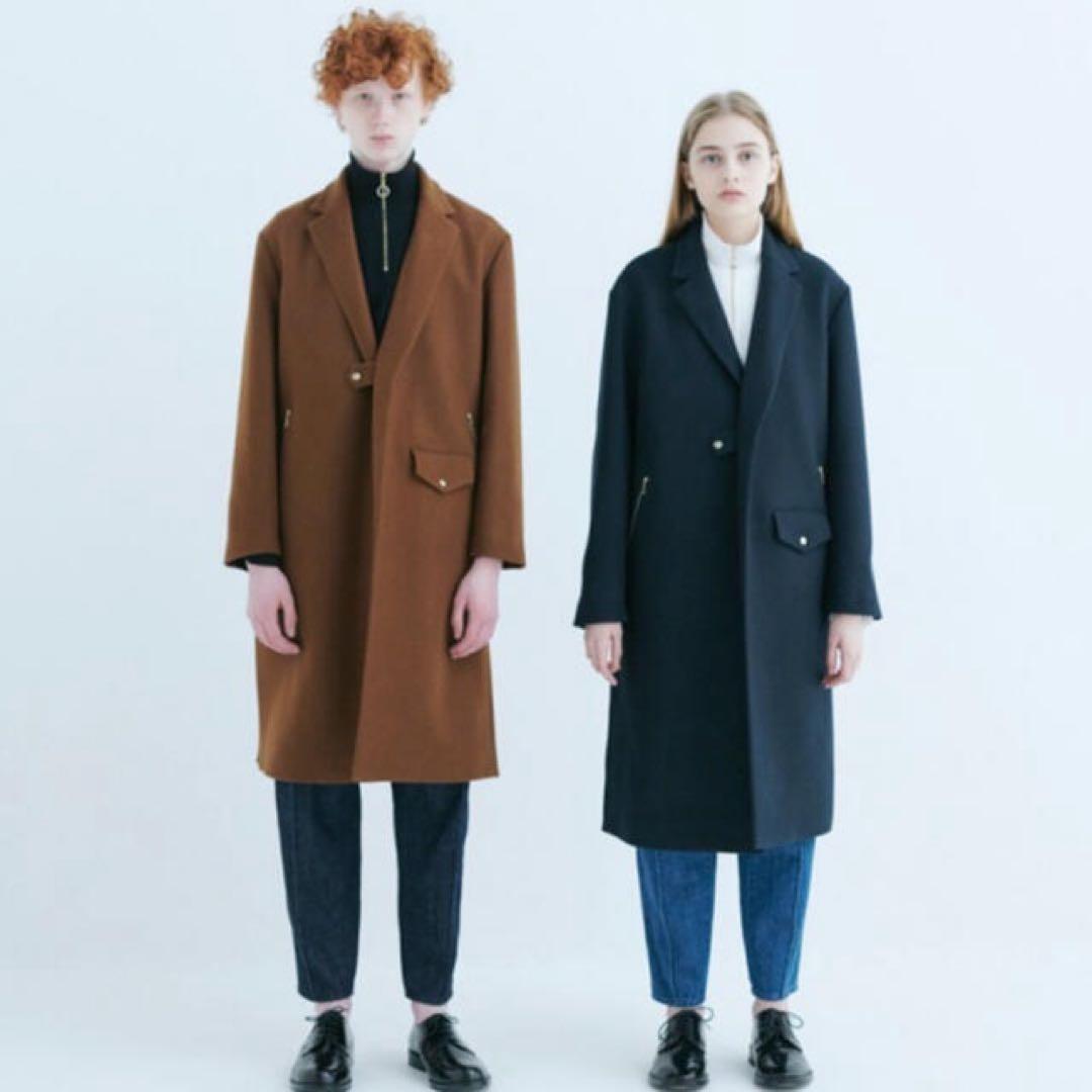 クルニ 18AW ライダース チェスターコート タイロッケンコート ウール