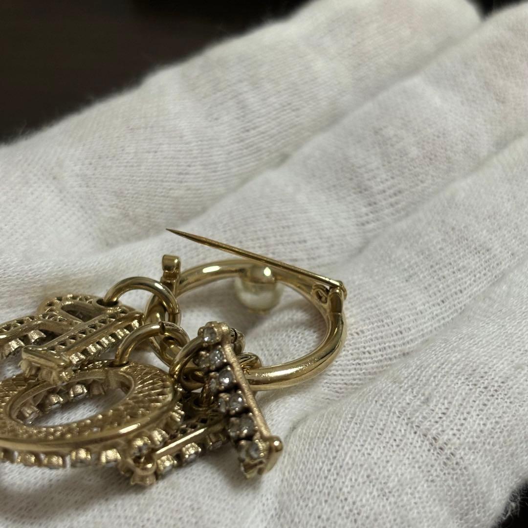 ［未使用級］ディオール　MISS DIOR ラインストーン　チャーム　ブローチ