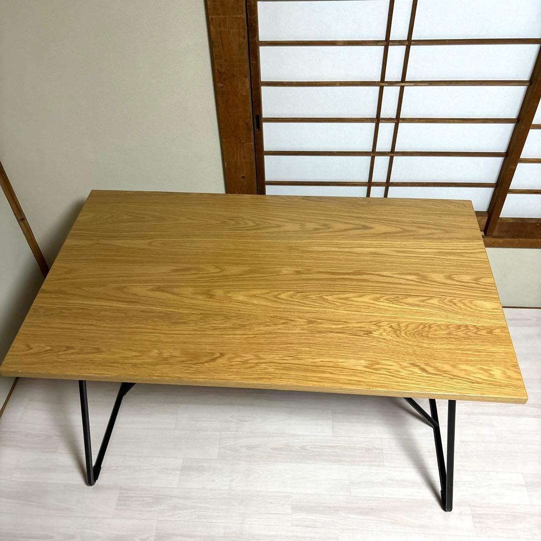 美品】無印良品 折りたたみテーブル 120 オーク材 - メルカリ