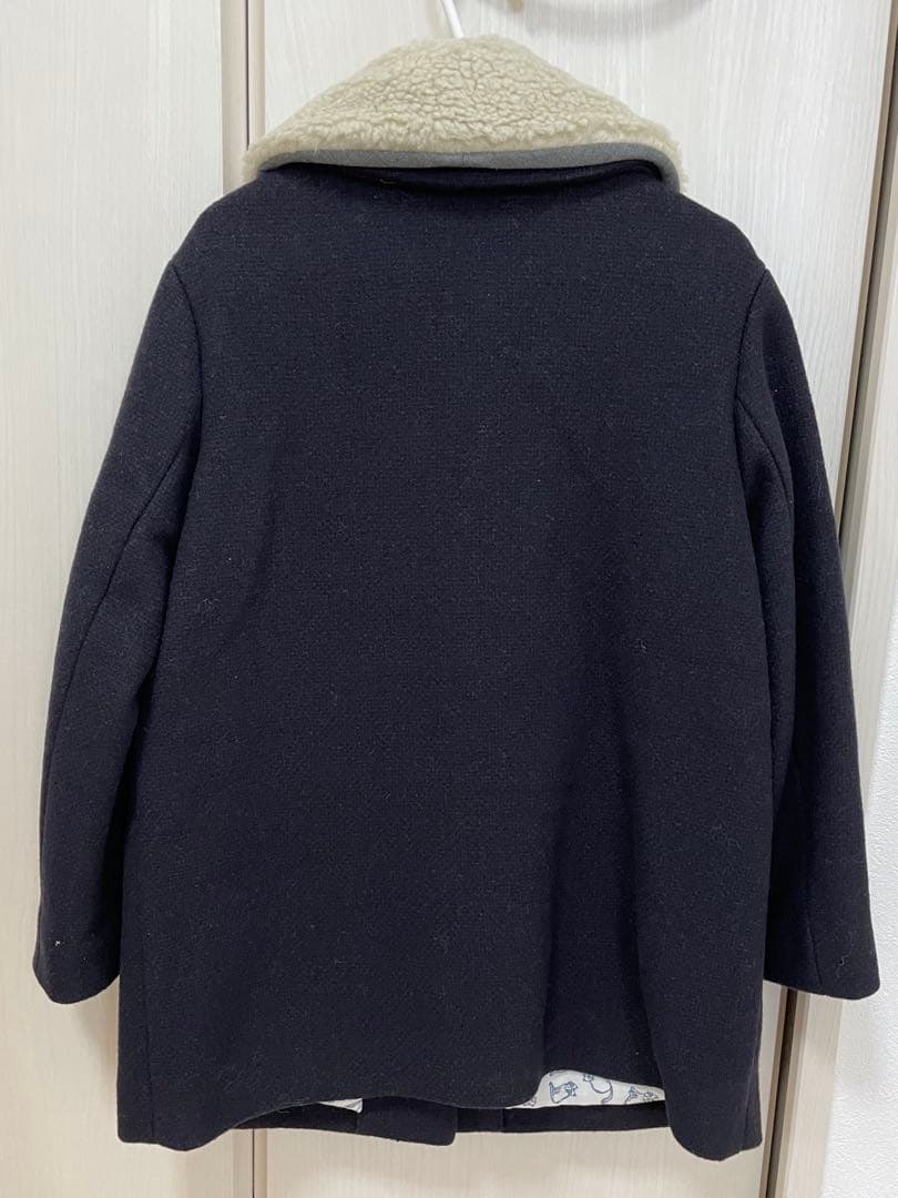 ボンポワン　2018aw ネイビーウールコート6A