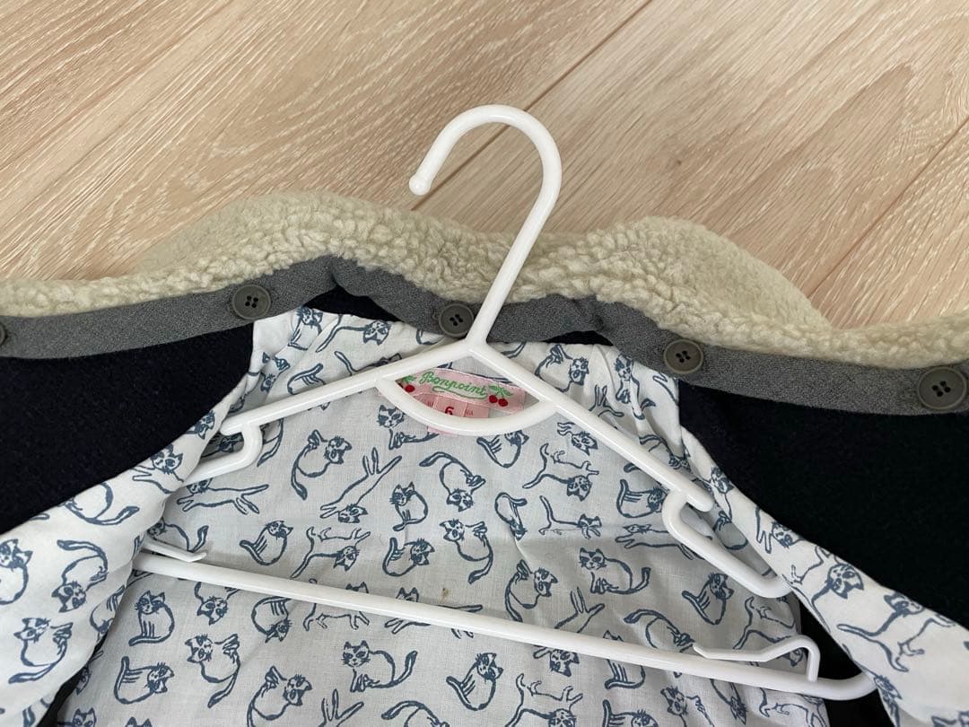 ボンポワン　2018aw ネイビーウールコート6A