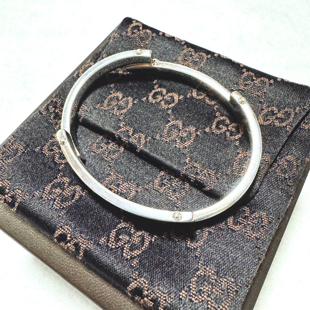【購入者さま希望価格】美品 GUCCI プレート ブレスレット バングル 925