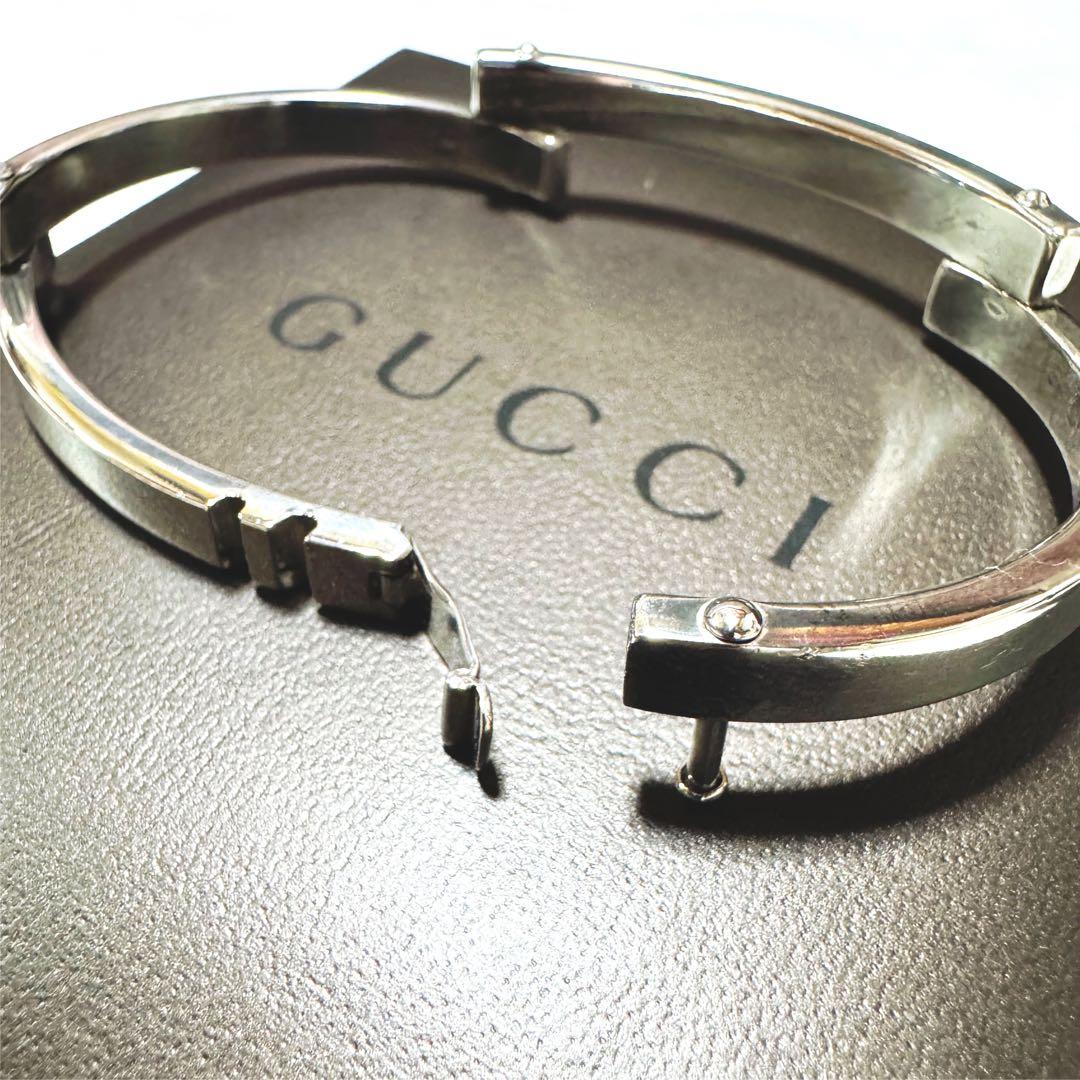 【購入者さま希望価格】美品 GUCCI プレート ブレスレット バングル 925