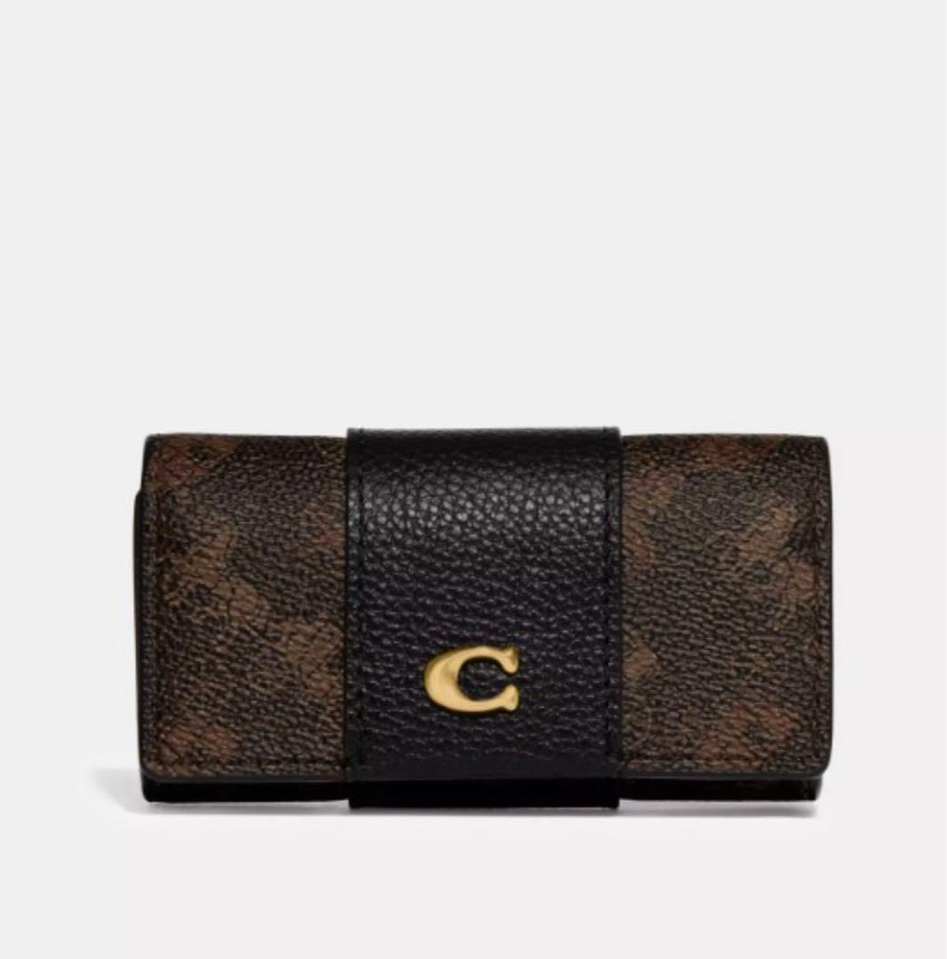 Coach reserve(ブティック)レザーキーケース ブラウン・ブラック