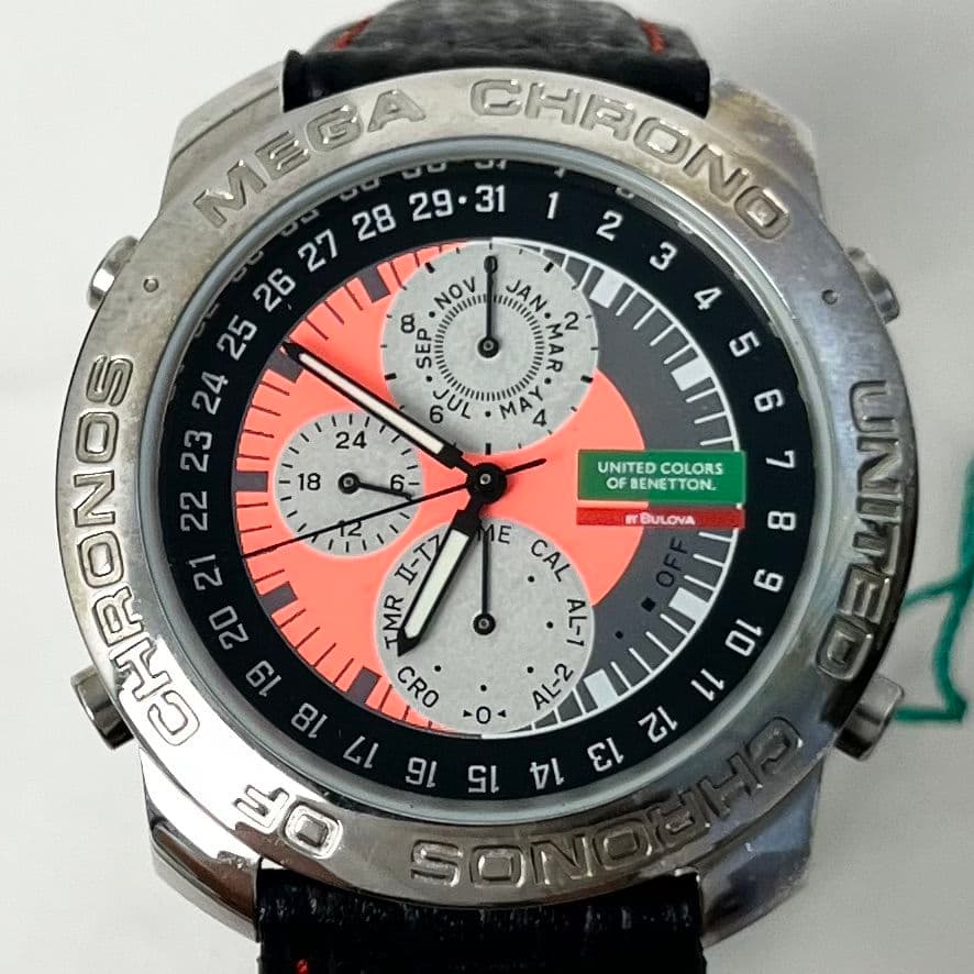 稼働】 BENETTON BULOVA BN101 クロノグラフ 腕時計 - メルカリ
