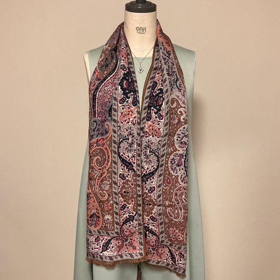 洗練されたデザイン　ETRO 正規品　大判ショール　 希少サイズ　22