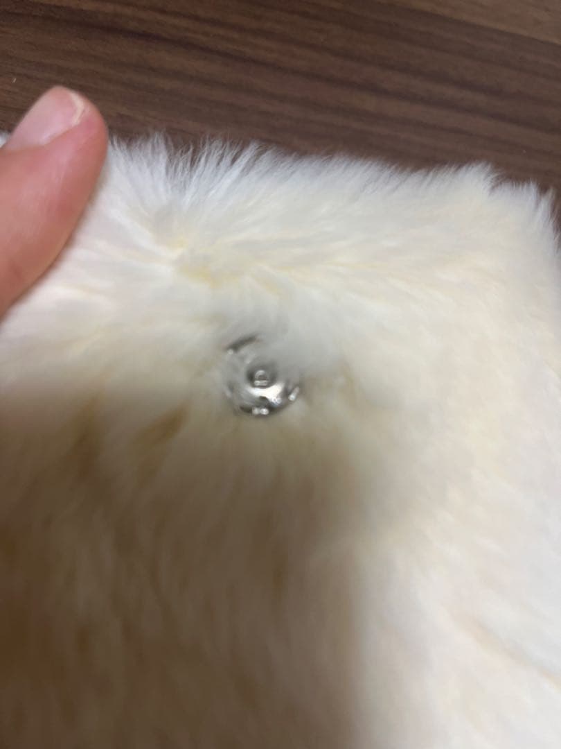 シャネル　ラパン　アイボリーマフラー