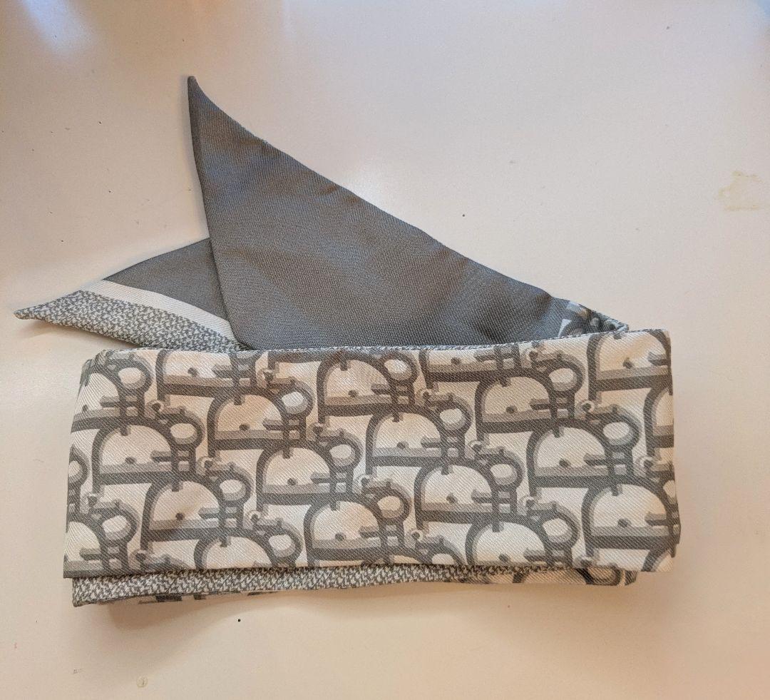 CHRISTIAN DIOR ミッツァ スカーフ グレー kyoto-sakura.com