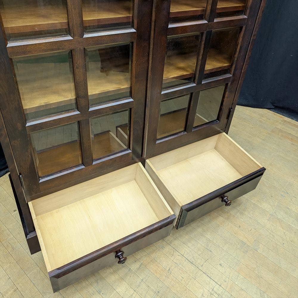 北海道民芸家具　樺　カバ材　無垢　本棚　本箱　書棚　キャビネット　ブックシェルフ