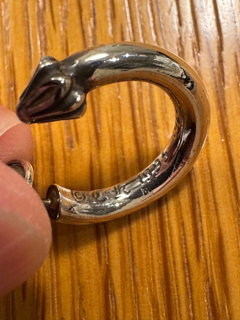 本物　クロムハーツ　プレーンフープイヤリング(ピアス)