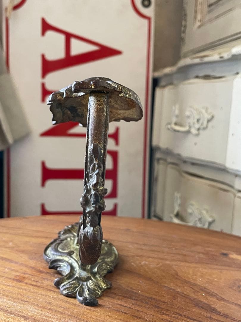 フランス　アンティーク　真鍮　カーテン　ホルダーDフック　留め　タッセル100年