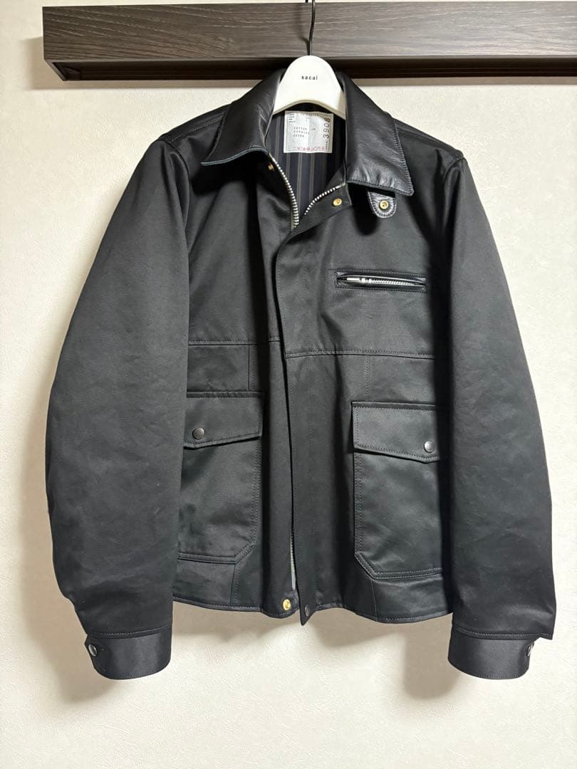 sacai Cotton Chino Blouson 26ss 襟レザー - メルカリ