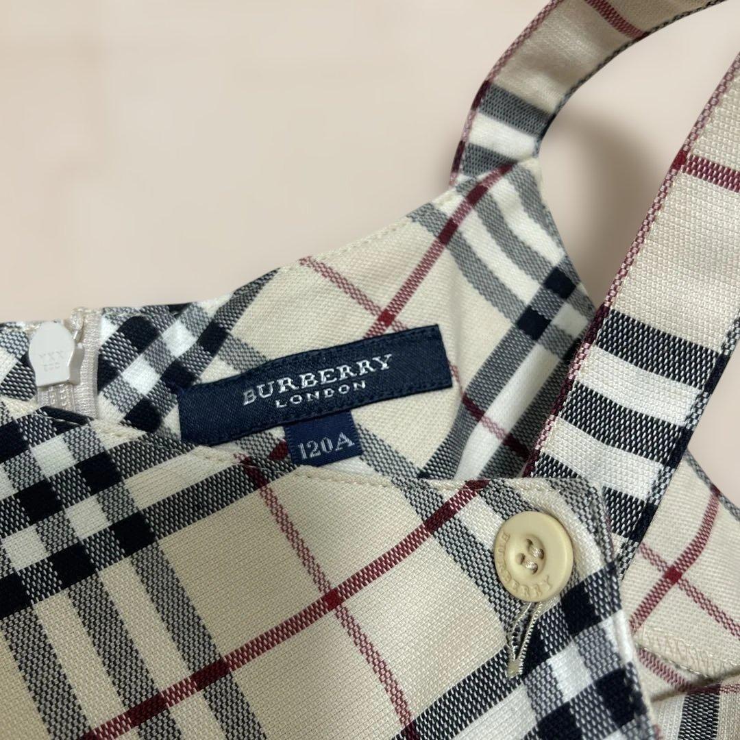 【新品】バーバリーロンドン 120cm チェックジャンパースカート