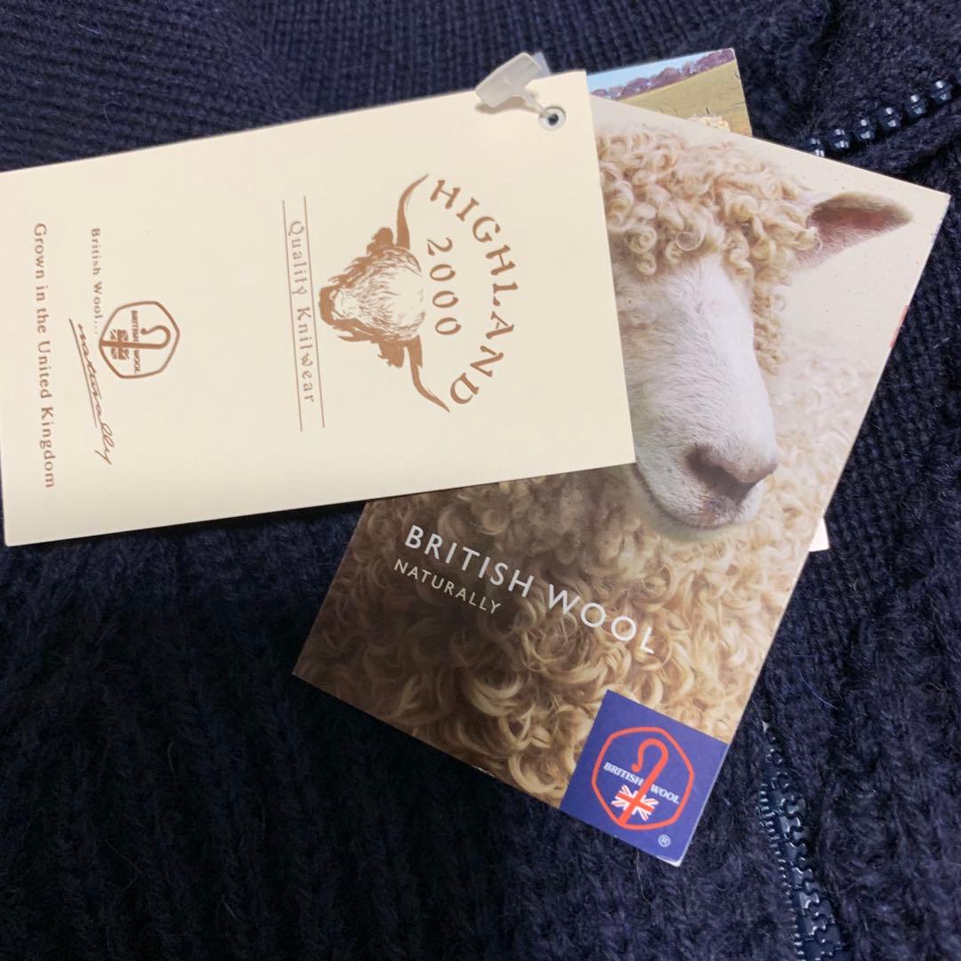 新品未使用　HIGHLAND2000 ネイビー M カーディガン　フルジップ