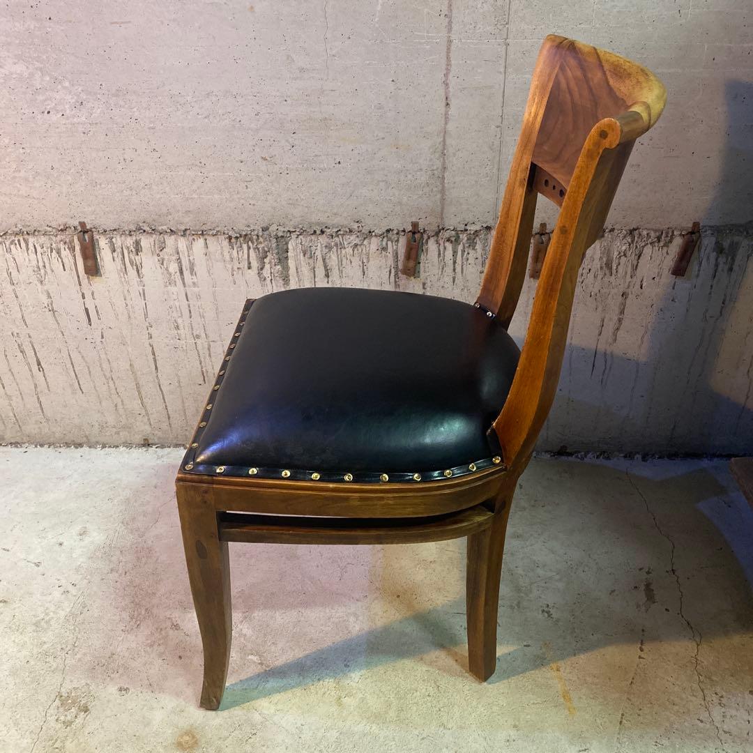 ダイニングチェア カリッジマーケット チーク材 イタリーノアーム　スタッズ　②